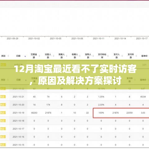 淘宝12月实时访客无法查看,原因解析与解决方案探讨