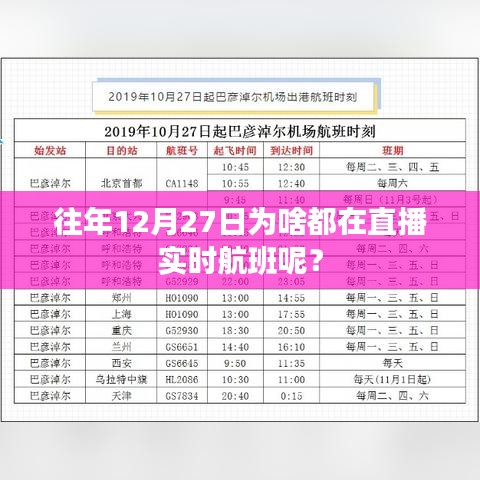揭秘往年12月27日直播航班背后的原因