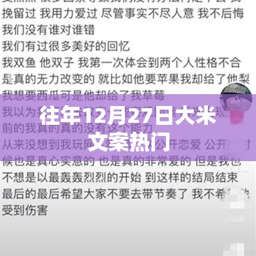 年终大米文案热门回顾，历年12月27日盘点