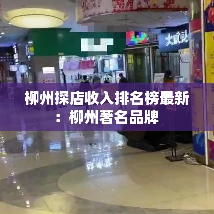 柳州探店收入排名榜最新：柳州著名品牌 
