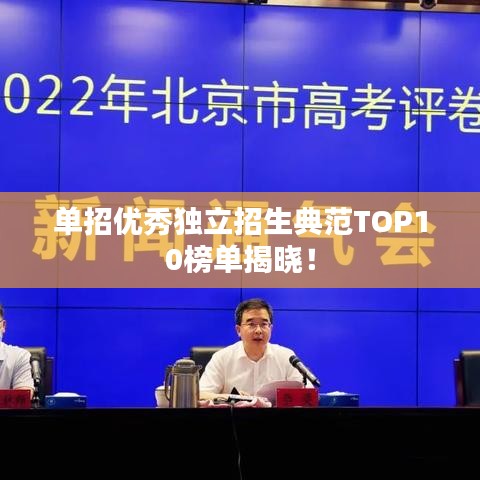 单招优秀独立招生典范TOP10榜单揭晓!