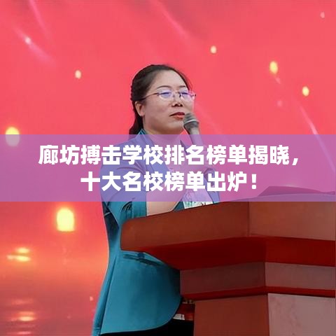 廊坊搏击学校排名榜单揭晓，十大名校榜单出炉！