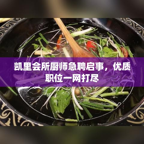 凯里会所厨师急聘启事，优质职位一网打尽
