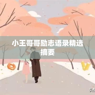 小王哥哥励志语录精选摘要