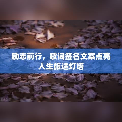 励志前行,歌词签名文案点亮人生旅途灯塔