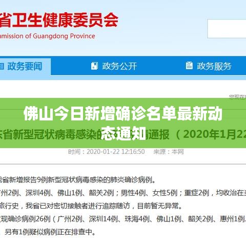 佛山今日新增确诊名单最新动态通知