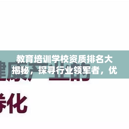 教育培训学校资质排名大揭秘,探寻行业领军者,优质教育品牌一网打尽!