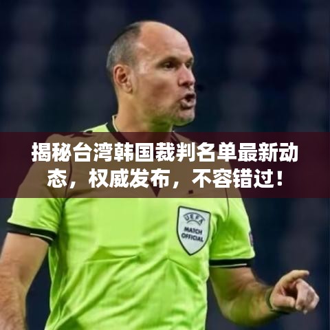 揭秘台湾韩国裁判名单最新动态，权威发布，不容错过！