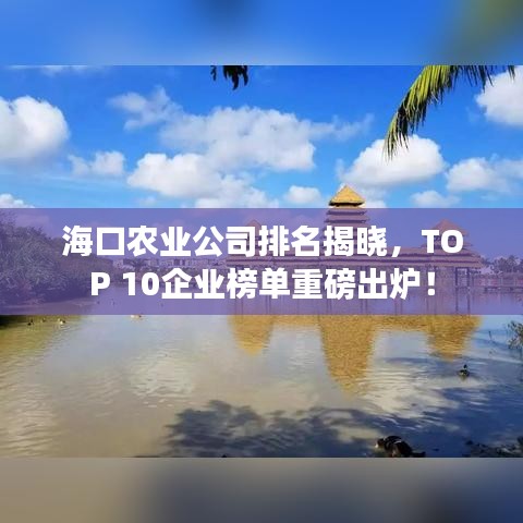 海口农业公司排名揭晓，TOP 10企业榜单重磅出炉！