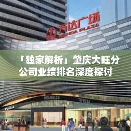 「独家解析」肇庆大旺分公司业绩排名深度探讨