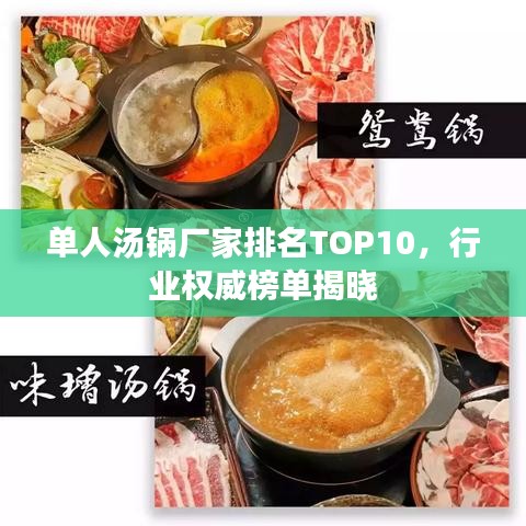单人汤锅厂家排名TOP10，行业权威榜单揭晓