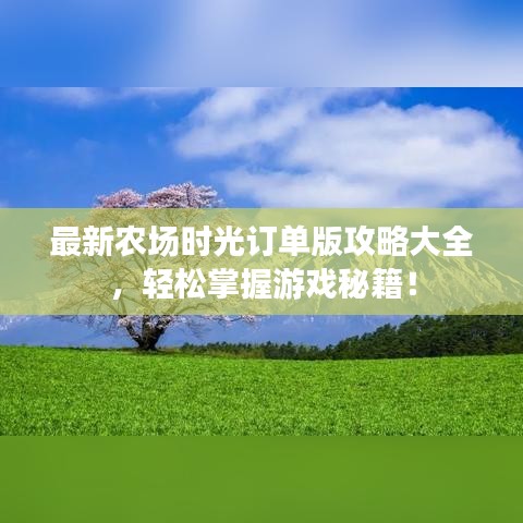 最新农场时光订单版攻略大全,轻松掌握游戏秘籍!