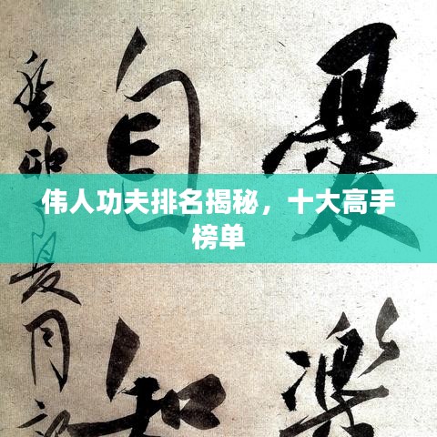 伟人功夫排名揭秘,十大高手榜单