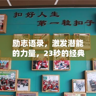 励志语录，激发潜能的力量，23秒的经典语录